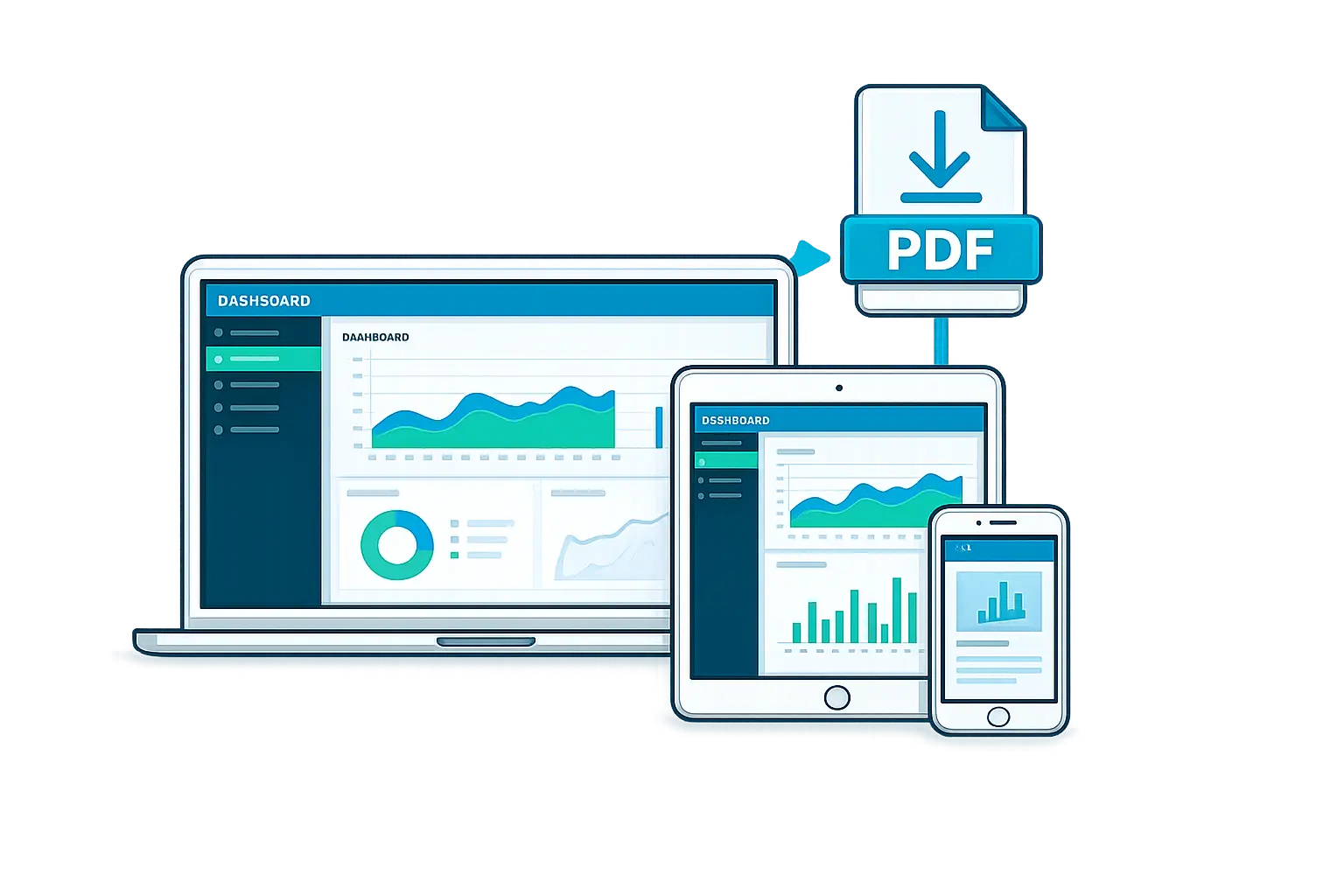 Dashboards digitais com geração automática de relatórios em PDF