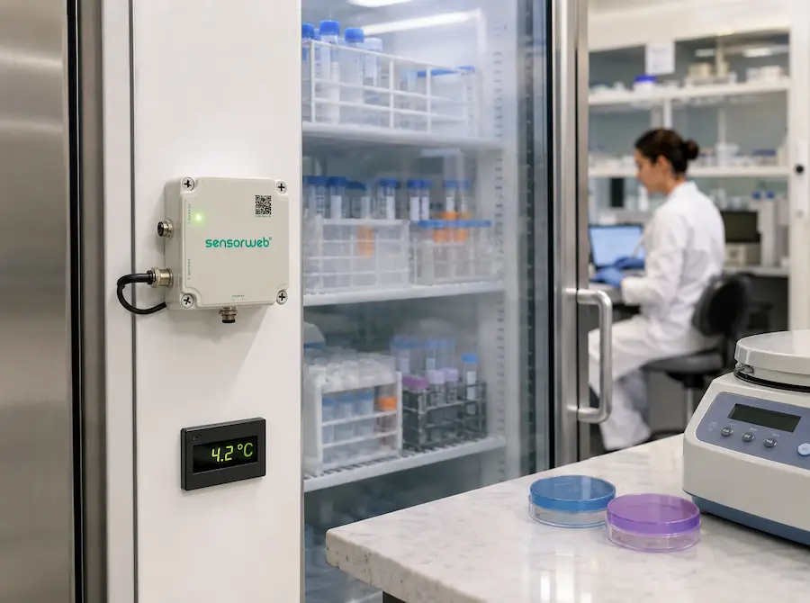Ambiente da indústria farmacêutica com processos monitorados