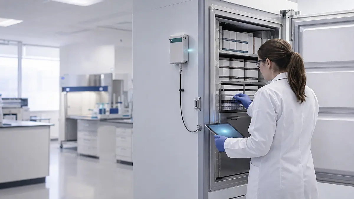 Ultrafreezer de laboratório de pesquisa com monitoramento contínuo de temperatura Sensorweb