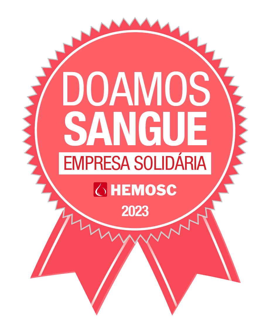 Selo do projeto Empresa Solidária do Hemosc