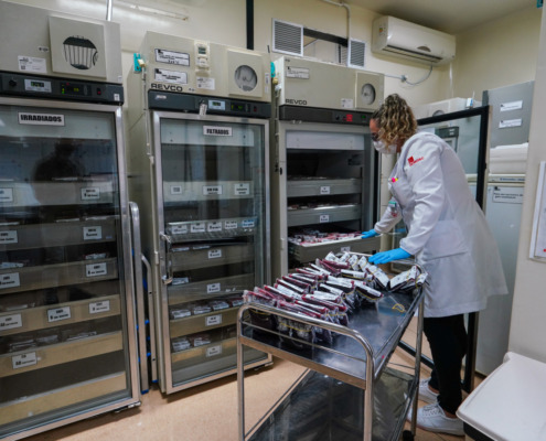 equipamentos para armazenamento e refrigeração do sangue
