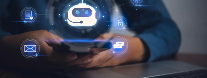 Representação de um paciente interagindo com telefone, WhatsApp e aplicativo de forma integrada, conceito Omnichannel.